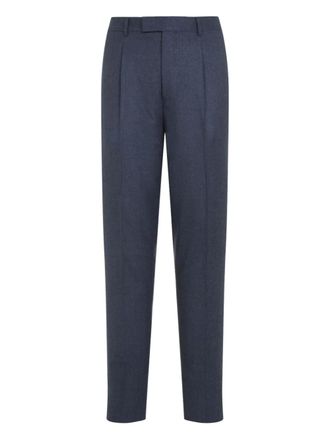 Ermenegildo Zegna pleated wool trousers - men - Wool - 50 - Blue