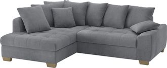 Mr. Couch Ecksofa »Nikita II, L-Form« Wahlweise mit Bettfunktion, Bettkasten & RGB-LED-Beleuchtung