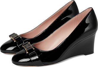 Kate Spade New York Bowdie Wedge High Womens Heels Black : 9.5 M, Leather