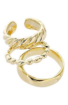 Panacea Set of 3 Rings in Gold at Nordstrom Rack