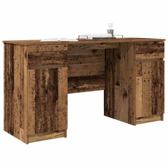 Berkfield Home Traditional Desk Old Wood 140x49x76 cm Engineered Wood in Brown | Size: 140 x 49 x 76 cm