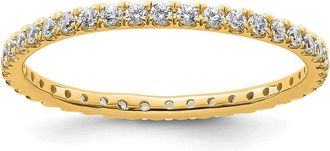 Diamond2Deal 14k Yellow Gold Lab Grown Diamond Eternity Wedding Band Ring 1/2Ct Clarity- VS Color- D-E