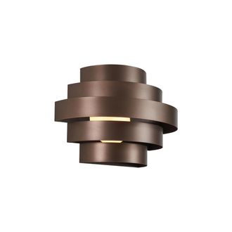 QAZQA Moderno L&aacute;mpara De Pared Moderna Bronce Con Led Regulable En 3 Pasos - Lines Acero Otros Incluye Led Max. 1 X 10.5 Watt - Qazqa