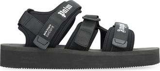 Palm Angels Velcro Flat Sandalen - Kisee Style - Heren - Sandalen - Zwart - 44 EU - Polyester - Schoenen