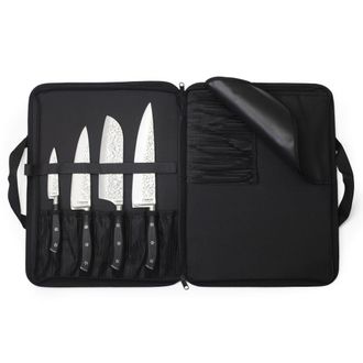 Sabatier Trompette Juego de 4 cuchillos de cocina acero inoxydable negro