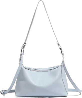 Generic Compatible For Large Capacity Ladies Crossbody Bag Simple Shoulder Commuter Tote Retro Style(Light Blue)