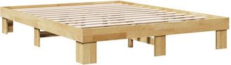 vidaXL Bed Frame without Mattress 140x200 cm Solid Wood Oak Vidaxl