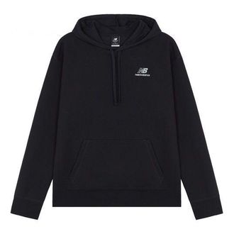 New Balance Logo Embroidered Drawstring Sports Pullover Couple Style Black UT21500-BK