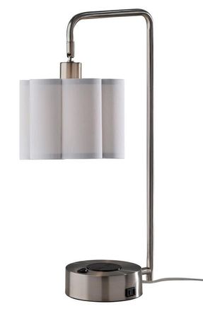 Adesso Dover Supercharger Desk Lamp in Brushed Steel at Nordstrom