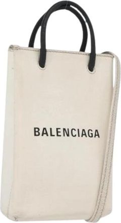 Balenciaga Pre-owned Vintage Schoudertas - Dames - Vintage Schoudertas - Wit - ONE Size - Leer - Vintage