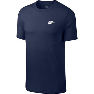 Nike Sportswear Club Crew Neck T-Shirt in 410 Mnnavy/white at Nordstrom Rack, Size X-Large