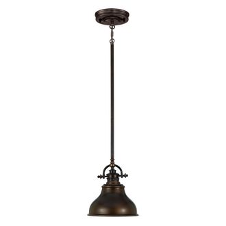 Netlighting Emery 1 Light Dome Ceiling Mini Pendant Palladian Bronze E27