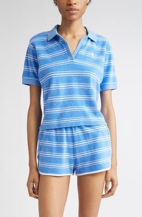 Sporty & Rich Terry Cloth Polo in Juniper at Nordstrom Rack, Size X-Large