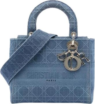 Dior Pre-owned Lady D-Lite - Dames - Vintage Handtas - Blauw - ONE Size - Vintage