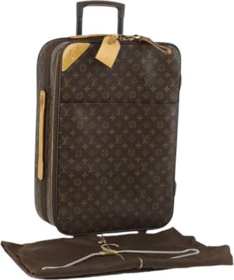 Louis Vuitton Pre-owned Monogram Koffer - Dames - Vintage Weekendtas - Bruin - ONE Size - Leer - Vintage