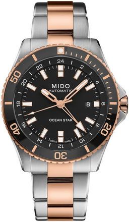 Mido Ocean Star GMT Automatic Bracelet Watch, 44mm in Black at Nordstrom