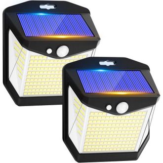 OEM Foco Solar Exterior Con Sensor De Movimiento Crezuo: Foco Solar Exterior De 248 Led Con Sensor De Movimiento, 3 Modos, &Aacute;ngulo De Haz De 270&deg;, Luz De S