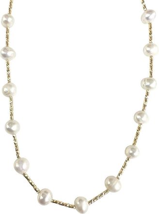 Gemelli The Presley Pearl Necklace In Gold