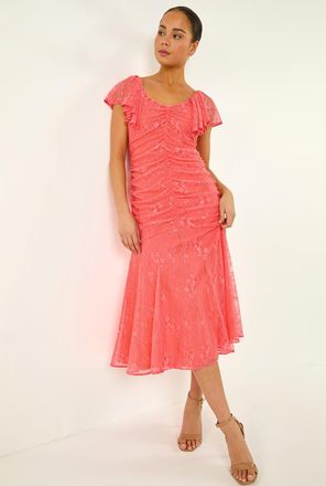 Roman Lace Tiered Dress