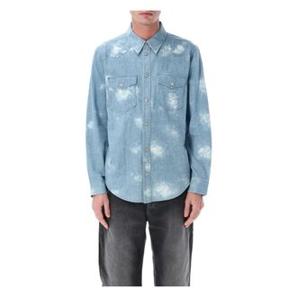 Isabel Marant Tasco Washed Denim Shirt - male - Isabel Marant - Denim Shirts - Blue - XL - Shirts