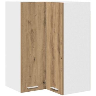 vidaXL Hanging Cabinet Riga Artisan Oak and White 57 x 57 x 80 cm vidaXL