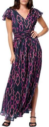 Ciebon Byanca Print Maxi Dress in Black Multi at Nordstrom Rack, Size X-Small
