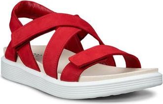 Ecco Soft Cross Strap Sandal in Chili Red at Nordstrom, Size 10-10.5Us