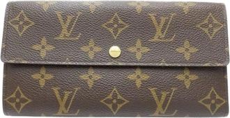Louis Vuitton Pre-owned Wallets, female, Brown, Size: ONE SIZE Pre-owned Canvas Wallet