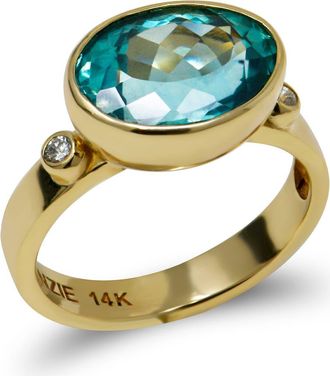 Anzie Classique Oval Ring in Green at Nordstrom, Size 7