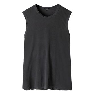 James Perse Tops, Heren, Grijs, M, Katoen, Sleeveless Muscle Tank