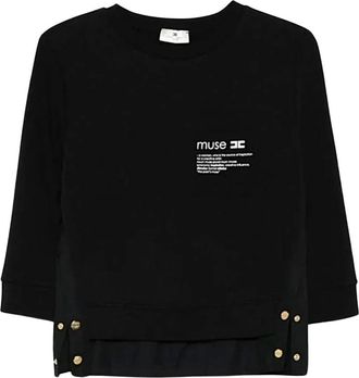 Elisabetta Franchi Donna, Felpe, Nero, M, new