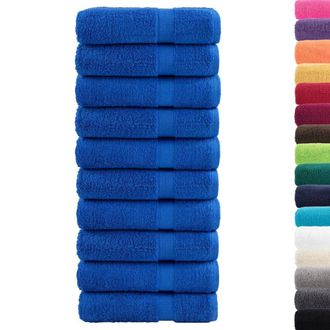 Berkfield Home Premium Bath Towels SOLUND 10pcs Blue 100x150cm 600gsm