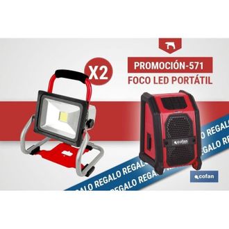 cofan Pack De Focos Led Port&aacute;tiles Y Altavoz Bluetooth 2 Uds