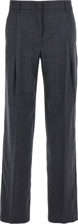Mauro Grifoni Grey Pants With Belt Loops In Wool Woman