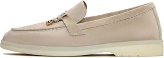 Cesare Gaspari Platform Moccasins Aurora - Ivory - Dames - Loafers - Beige - 45 EU - Leer - Schoenen