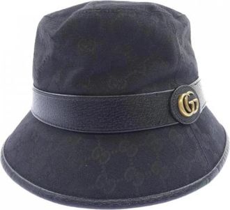 Gucci Pre-owned GG Canvas Bucket Hat - Dames - Vintage Accessoires - Zwart - ONE Size - Vintage