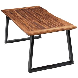 Berkfield Home Durable Dining Table Solid Acacia Wood 180x90 cm in Brown