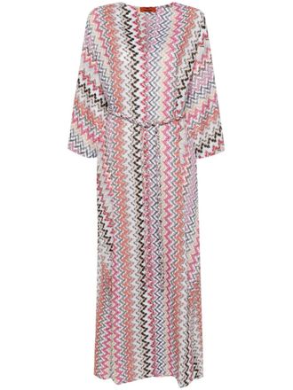 Missoni zigzag-woven maxi dress - White