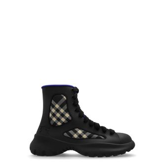 Burberry Boulder Checkered Rubber Boots, Brand Size 40 (US Size 7)