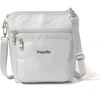 Baggallini Modern Pocket Crossbody Bag in Silver Metallic at Nordstrom
