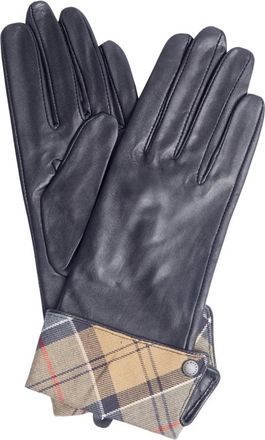 Barbour Lady Jane Leren Handschoenen - Dames - Handschoenen - Zwart - S - Katoen - Accessoires