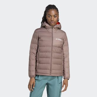 ADIDAS TERREX Outdoorjacke ADIDAS TERREX MULTI LIGHT DOWN CLIMAWARM, Damen, Gr. XXL, earth strata, trace braun, Obermaterial: 100% Polyester, Jacken Outdoorjacke