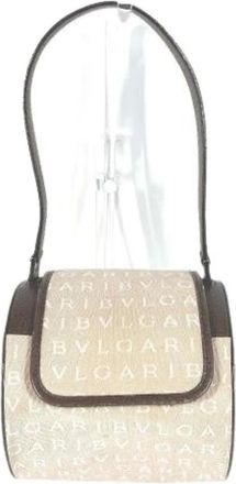 Bulgari Pre-owned Shoulder Bags, female, Beige, Size: ONE SIZE Pre-owned Vintage Shoulder Bag