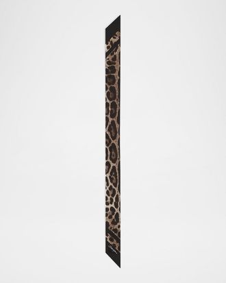 Dolce & Gabbana Leopard-Print Silk Scarf