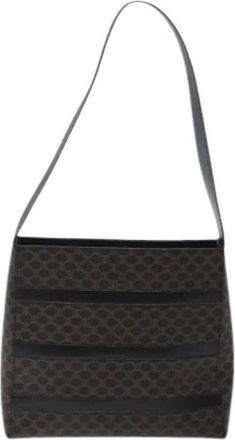 Celine Pre-owned Vintage macadam schoudertas - Dames - Vintage Schoudertas - Zwart - ONE Size - Leer - Vintage