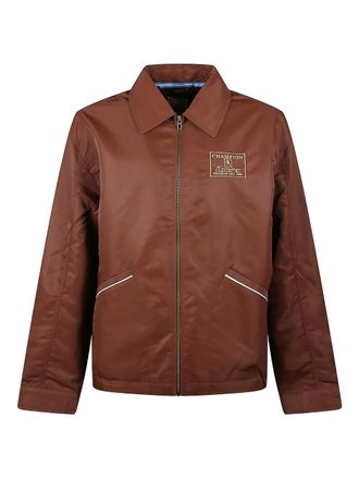 Champion logo shirt jacket - Brown