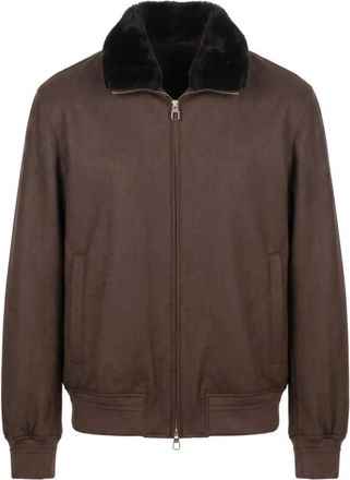 Montecore Jassen, Heren, Bruin, XL, Wol, Gewatteerde Wol Bomberjack