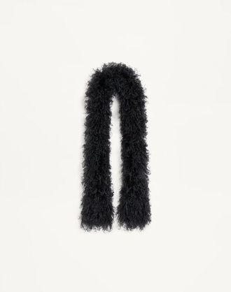 Valentino Garavani Valentino Feathers Scarf with Ostrich and Turkey Feathers Wo