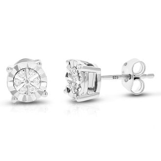Vir Jewels 1/12 cttw Lab Grown Diamond Composite Earrings in Sterling Silver With Push Backs For Women
