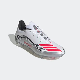 adidas Fussballschuh ADIDAS PERFORMANCE F50 MESSI LEAGUE FG/MG, Damen, Gr. 42,5, silber (cloud wei&szlig;, lucid rot, silber metallic), Synthetik, Schuhe Fussballs